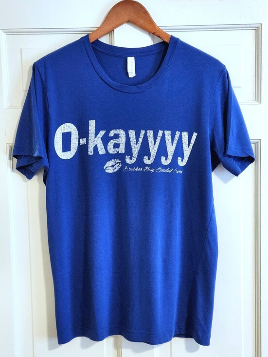 Sordid Lives Tops - 💙Canvas💙 - Blue/White "Sordid Lives" Brother Boy "O-kayyyy" S/S Tee